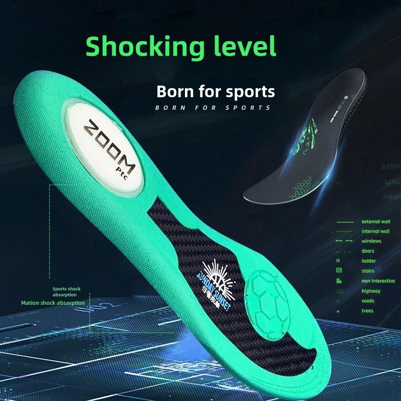 Breathable Carbon Fiber Anti-Twist Football Insoles Non-Slip Shock Absorption Sports Shoe Insoles (1 (3)