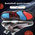 Anti-Torsion Shock-Absorbing Insoles with Arch Support – Ideal for Basketball and Football Players