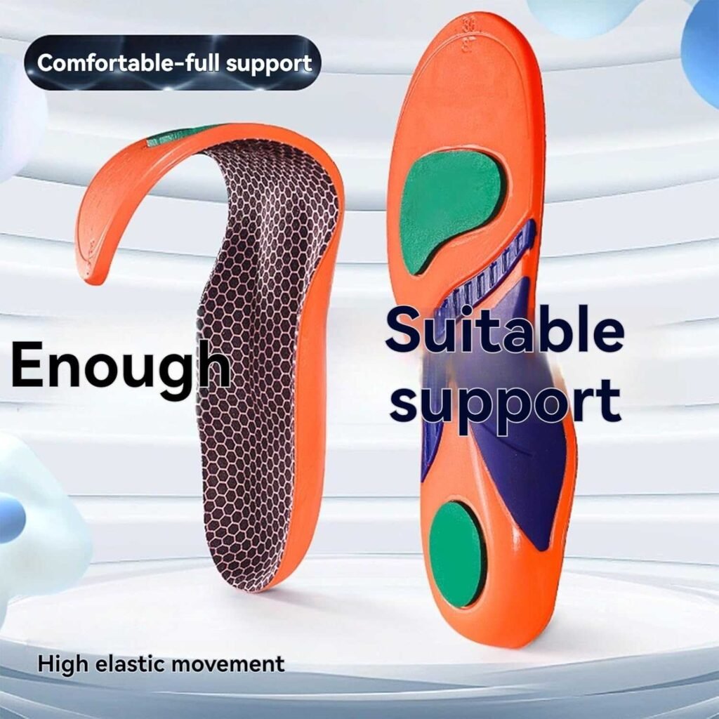 Shock-Absorbing Running Insoles with Arch Support - Perfect for Basketball and Football