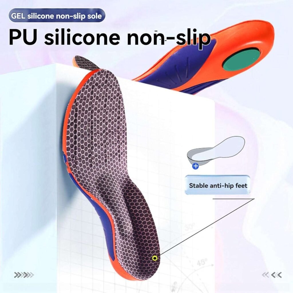 Shock-Absorbing Running Insoles with Arch Support - Perfect for Basketball and Football